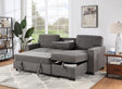 Estelle - Fabric Reversible Sleeper Sectional With Storage Chaise Drop-Down Table 2 Cup Holders And 2 USB Ports - Sleeper Sectionals - Alpine Outlets