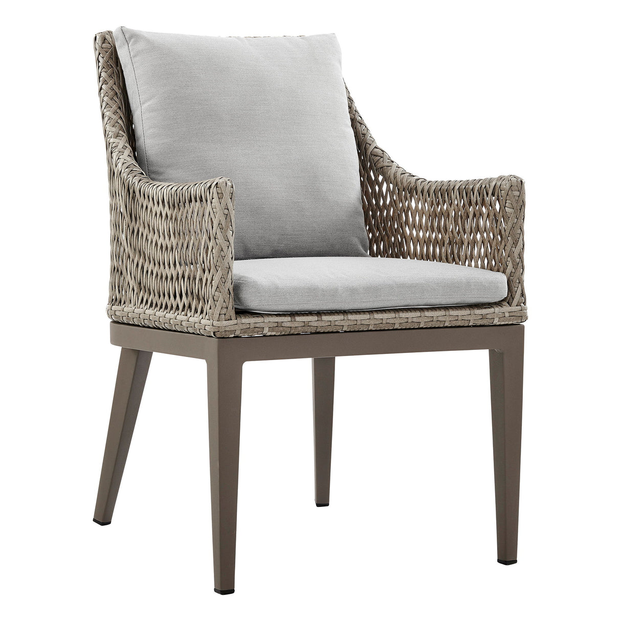Grenada - 7 Piece Gray Aluminum Outdoor Dining Set With Gray Fabric