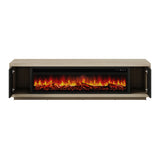 Fireplace TV Stand - Beige / Black