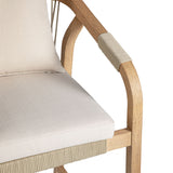 Delfina - Outdoor Barstool (Set of 2) With Cushion - Natural Eucalyptus / Cream Cushion