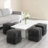 Modern Ottoman Foot Rest With Woven Design