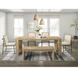 Upholstered Bench For Dining Room - Oak