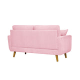 Upholstered Loveseat With Arms And Pillows