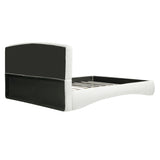 King Curved Upholstered Bed With Smart Ambient Lighting - Cream