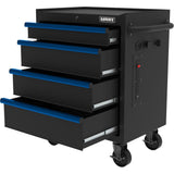 HART 27-Inch 4-Drawer Rolling Tool Cabinet, Heavy-Duty Steel Base with Locking Storage