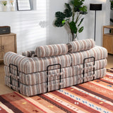 Convertible Sleeper Sofa Bed With High Density Compressed Sponge, Upholstered Couch For Living Room