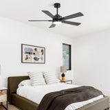 Reversible DC Motor Ceiling Fan With Dimmable LED Light For Living Room