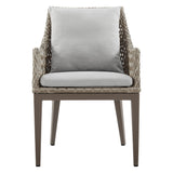 Grenada - 5 Piece Gray Aluminum Outdoor Dining Set With Gray Fabric
