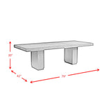 Donovan - Rectangular Standard Height Dining Table Top - Black
