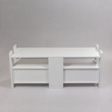 TV Stand For TVs Up To 55" With Open Shelves And 2 Drawers - White