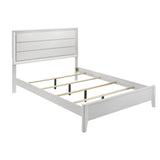 3 Piece Contemporary Bed Set With Wave Texture Panels And Angled Legs