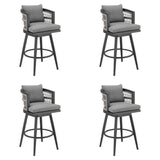 Zella - Outdoor Patio Swivel Bar Stool Set