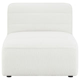 Bonnie - Upholstered Armless Chair With Channel Tufting - Ivory