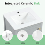 Bathroom Vanity With Sink, Soft Closing Cabinet Door, Storage Rack And Drawer