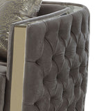 Naomi - Button Tufted Loveseat - Taupe