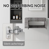 Floating Bathroom Vanity Cabinet, Soft Close Double Drawers, Open Side Storage, Wall Mounted, Cabinet Only