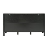 Colored Fluted Sideboard With 3 Doors And 1 Drawer