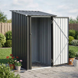 Outdoor Storage Shed Garden Building Metal Utility Tool Steel 3.5x3ft Black
