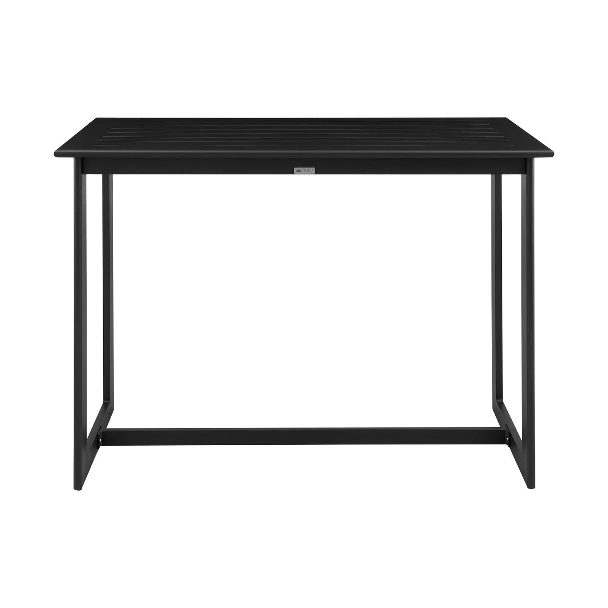 Palma - Outdoor Patio 5-Piece Bar Table Set In Aluminum With Gray Cushions