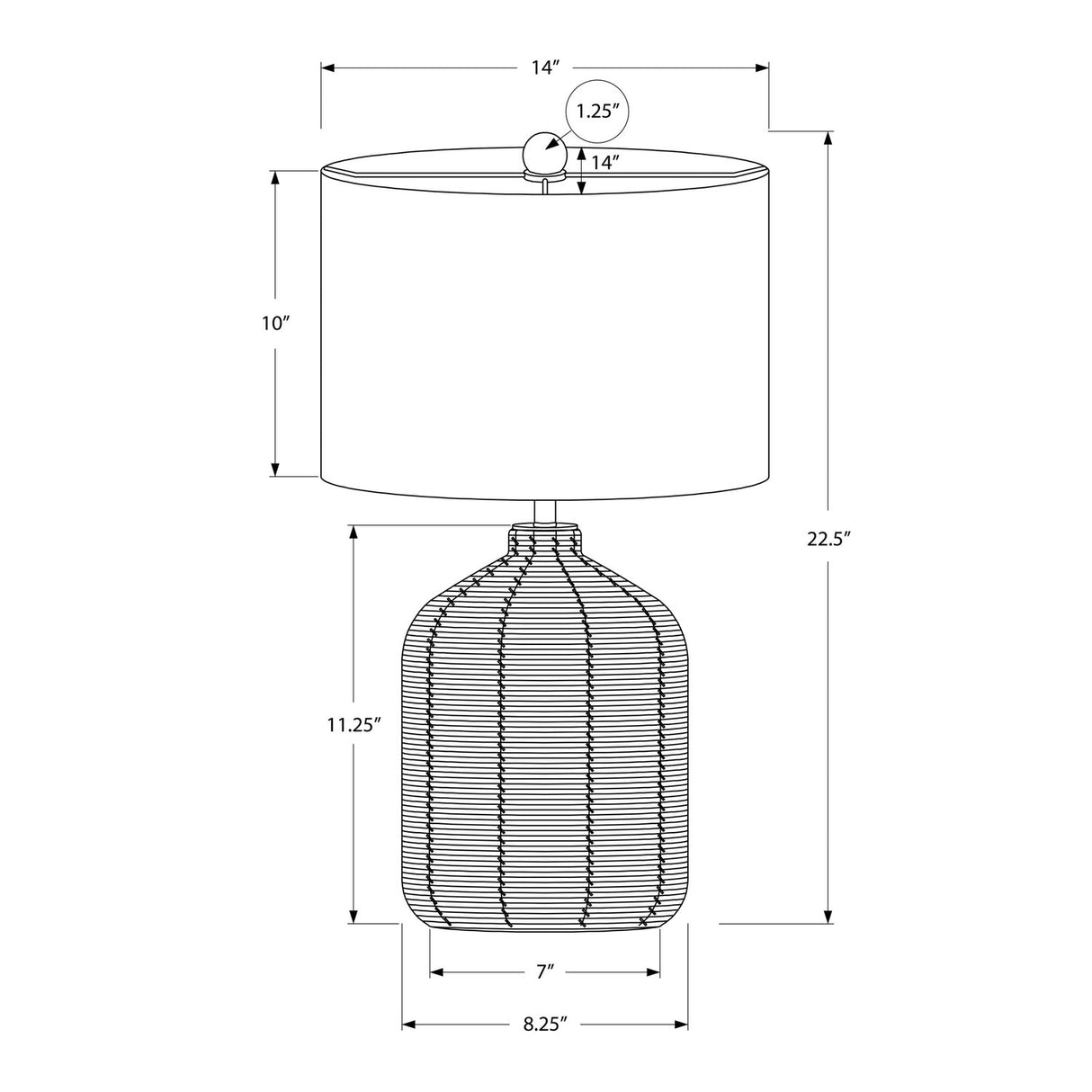 Lighting, Table Lamp, Rattan, Modern