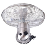 Stand Fan, 4 Blades, Rotary Knob Switch, Oscillation Function, Tilting Angle - Chrome