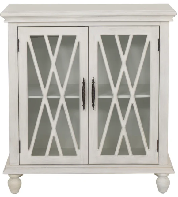 Slade Creamy White 2-Door Cabinet