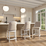 Modern Swivel Stool With Tall Back