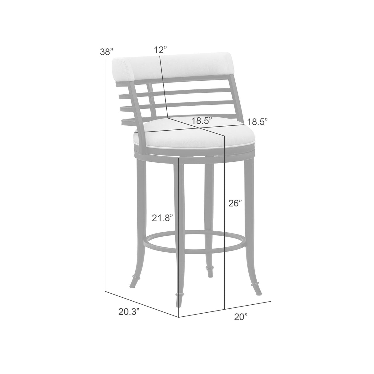 Telia - Upholstered Swivel Counter Height Barstool