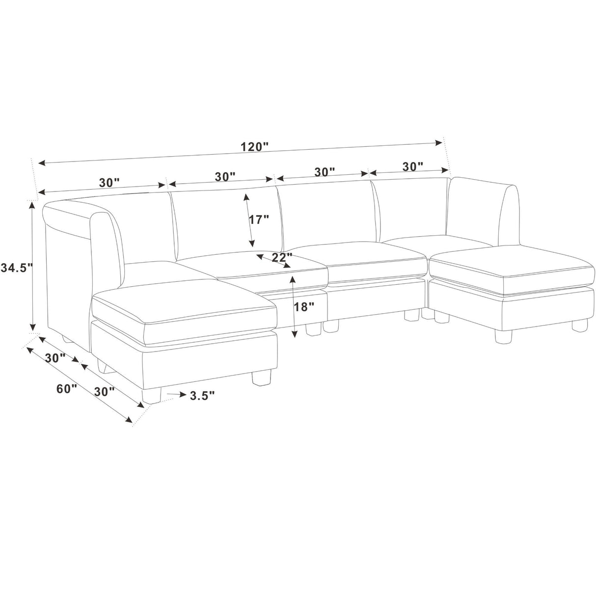 Upholstered Modular Sectional