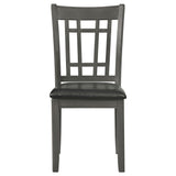 Ingall - 5 Piece Set With Storage Table And Upholstered Chairs - Medium Gray