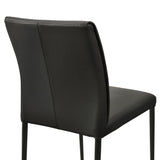 Meriam - Full Back Top Grain Leather Upholstered Metal Dining Chairs (Set of 2)
