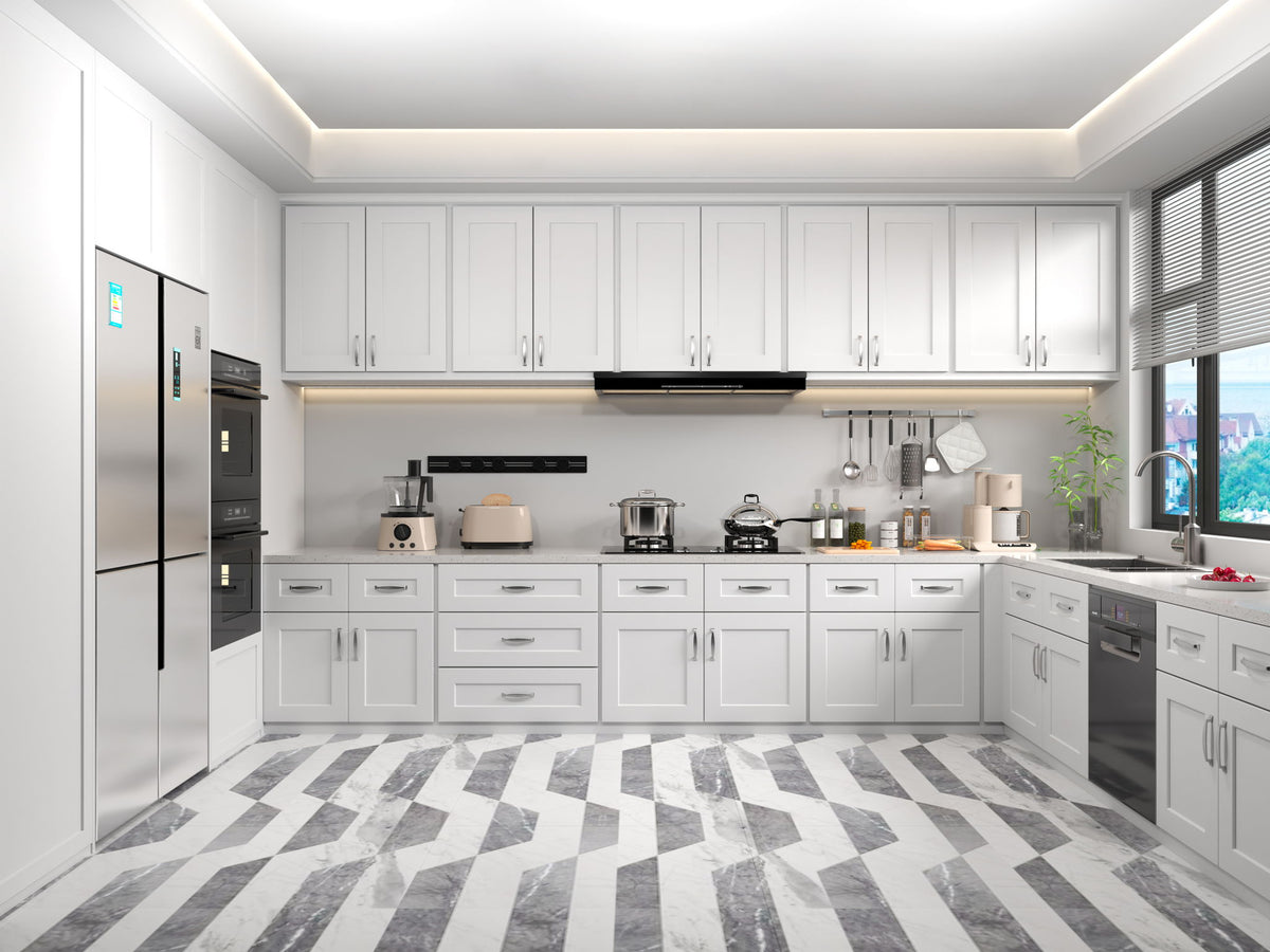 Shaker Wall Cabinet With Soft Close Hinges, Adjustable Shelves, Double Door