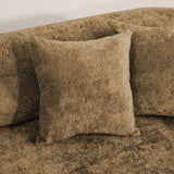3 Seater Sofa With Built In Pet Bed Nook, Curved Design And 2 Throw Pillows