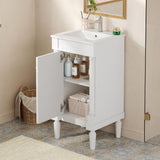 French Style Bathroom Cabinet With Sink, Adjustable Shelf