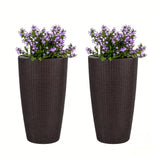 Tall Planters Set With Water Level Monitor And Auto Watering