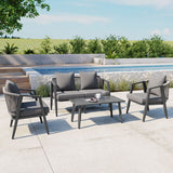 U_STYLE Durable and Comfortable Outdoor Seating Set, Suitable for Patios, Lawns, and Poolsides