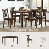 Modern Dining Table Set With Upholstered Chairs