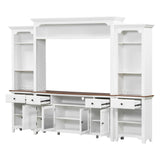 Extra Large TV Stand, Entertainment Center With Storage Cabinets