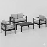 Outdoor Patio Set, All-Weather With Thick Cushions