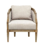 Classic Chair With Jacquard Upholstery - Beige