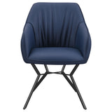 Upholstered Dining Chairs (Set of 2) Retro Bucket Seat - Blue