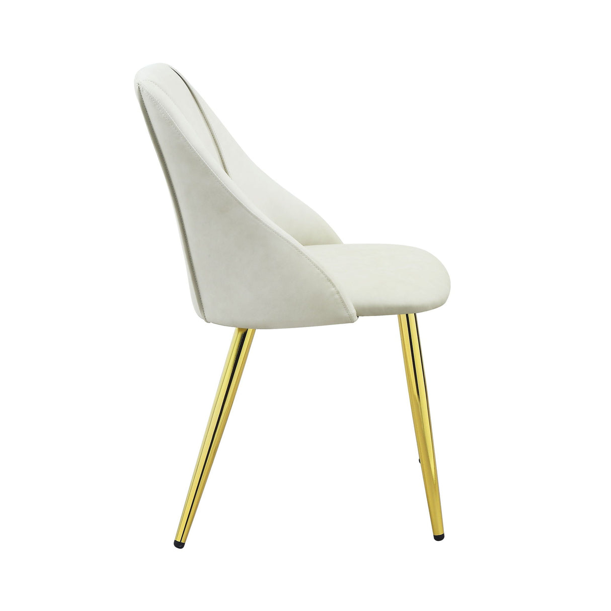 Gaines - Synthetic Leather Side Chair (Set of 2) - White - Chair Sets - Alpine Outlets