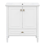 Freestanding Vanity With 1 Drawer & 2 Soft Close Doors With Door Mounted Storage