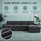 Modular Sectional Sofa, Reversible Set