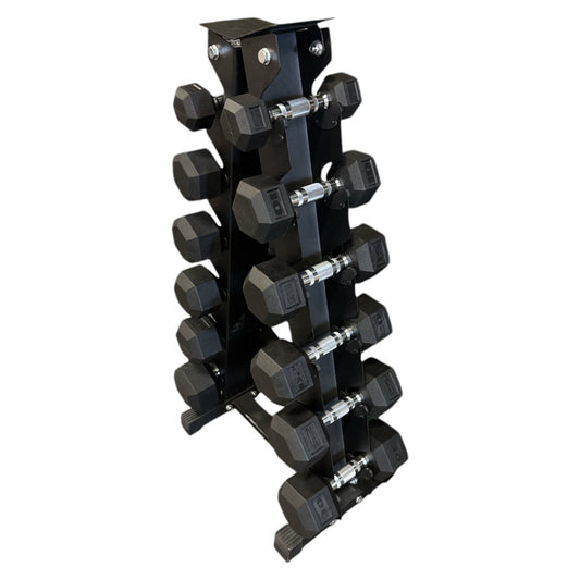 5 - 30 lb Dumbbell Set with Rack - Alpine Outlets