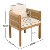5 Piece Wood and Rope Patio Dining Set - Patio Furniture available at Alpine Outlets in Denver