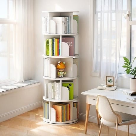 5 Tier Rotating Bookshelf, Spinning Design - Standard Bookcases available at Alpine Outlets in Denver
