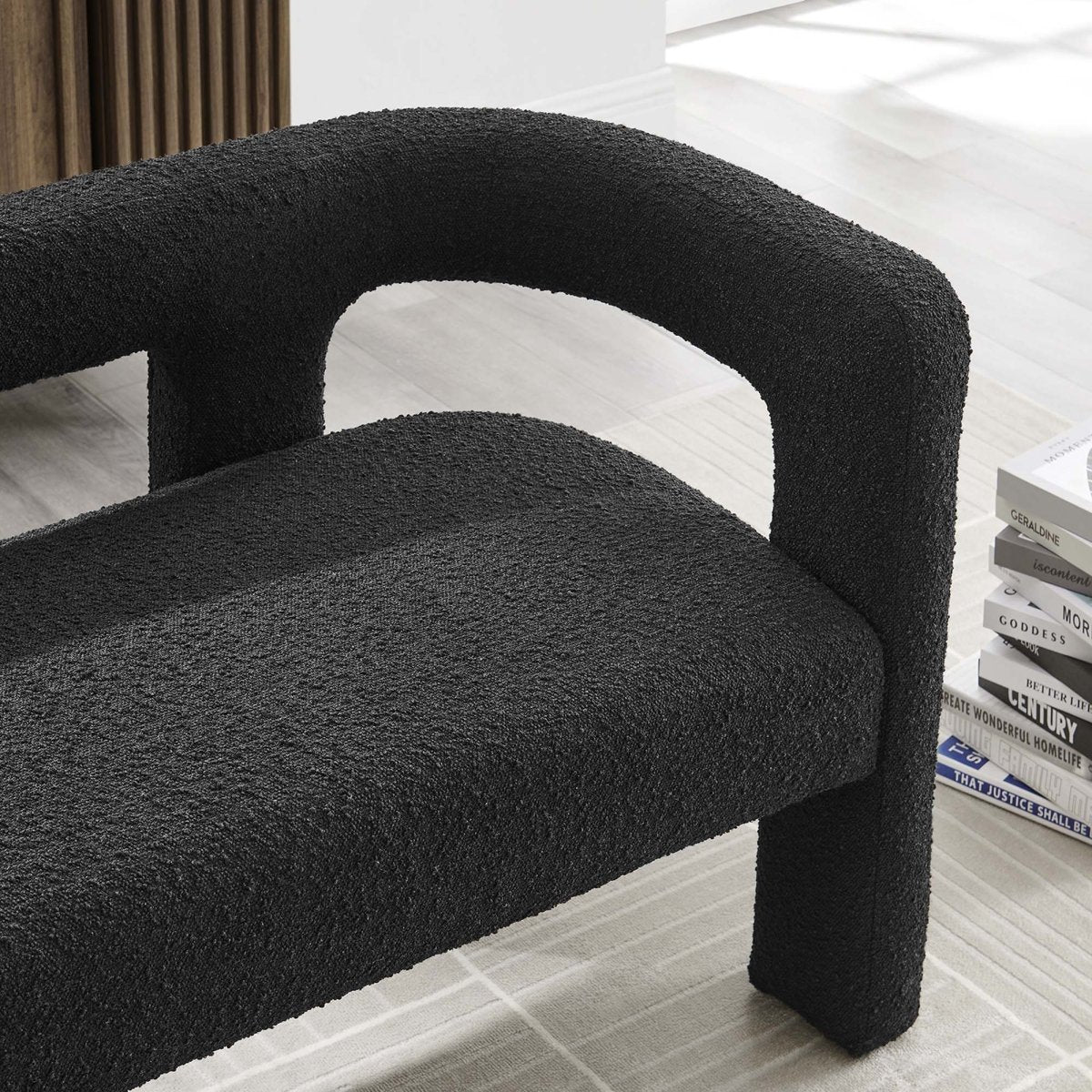 50 - Inch Kayla Boucle Upholstered Loveseat - Loveseats available at Alpine Outlets in Denver