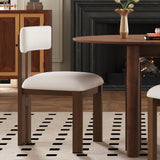 Modern Upholstered Armless Dining Chairs With Metal Legs