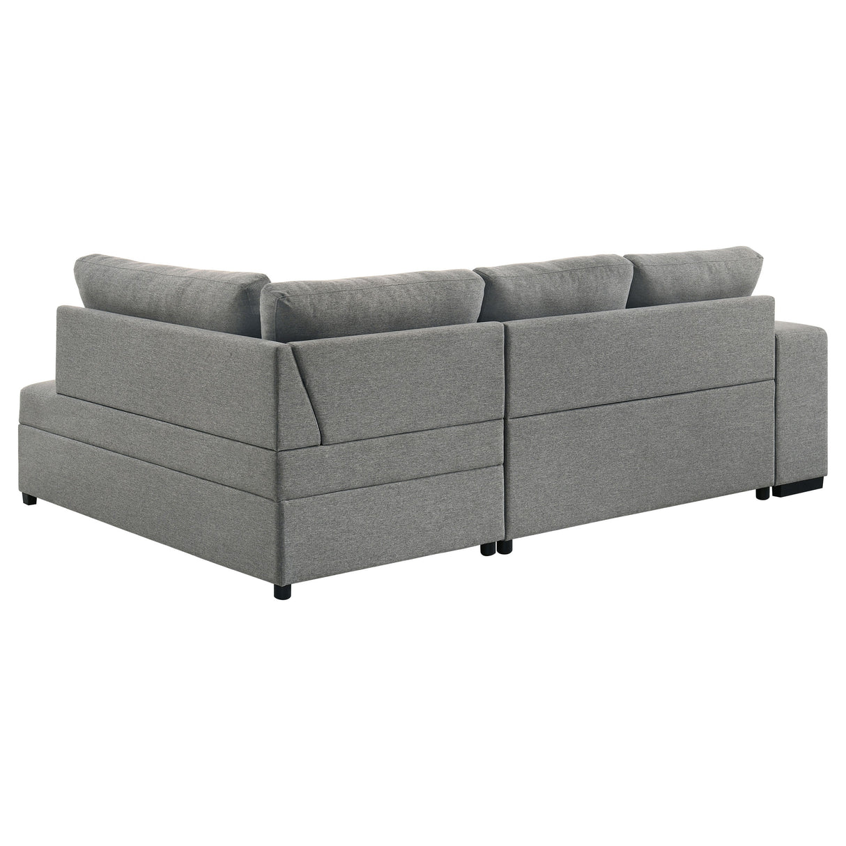 Roanne Grey Fabric Upholstered Sleeper Sectional Sofa